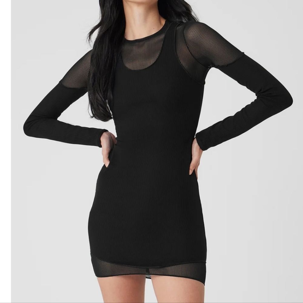 ALO YOGA DRESS Bodycon Style NWOT BLACK
